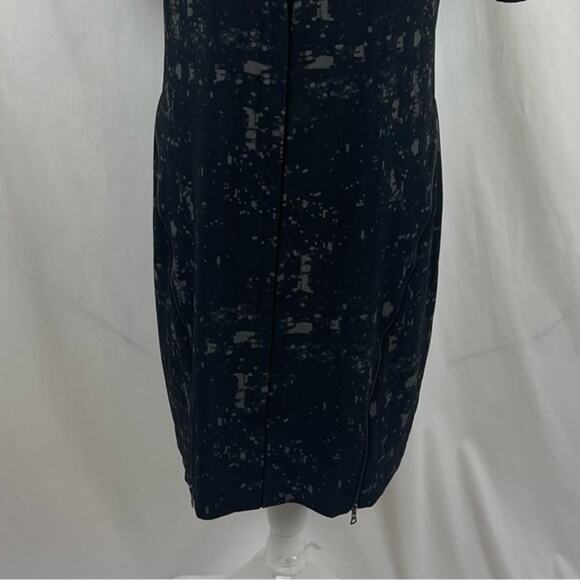 Elie Tahari Black Gray Athletic Wear Zippered Gorpcore Vented Dress Size M - Picture 4 of 14